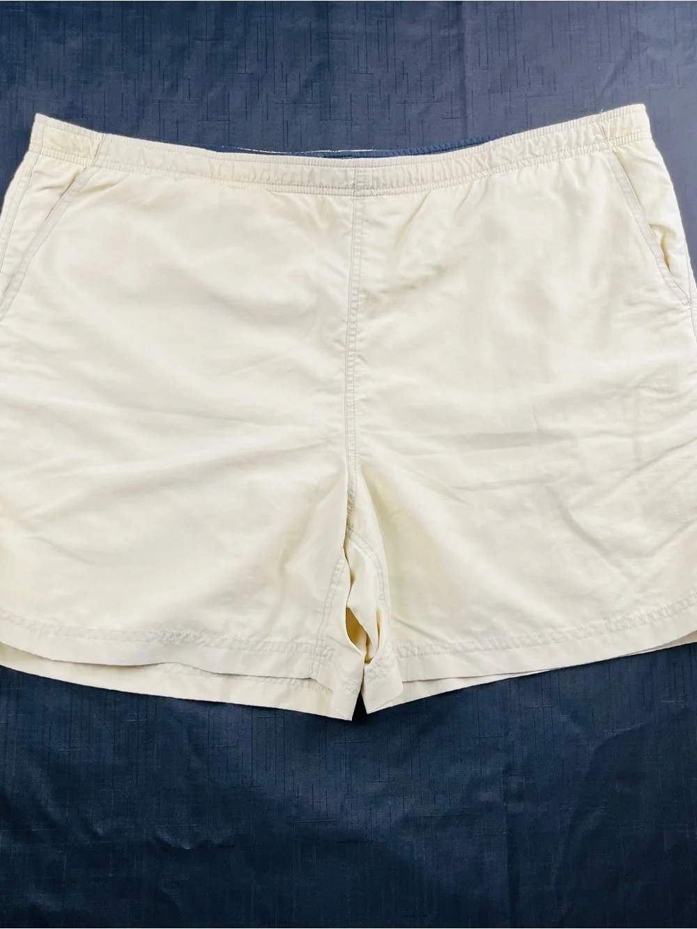 L.L. Bean Women's Cream Elastic-Waist Bermuda Shorts
